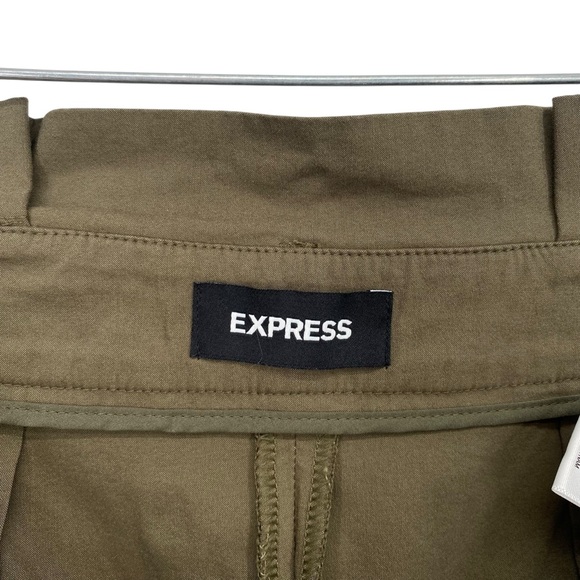 Express Wide Leg Paperbag Waist High Rise Belted Trouser Pants - Picture 6 of 8